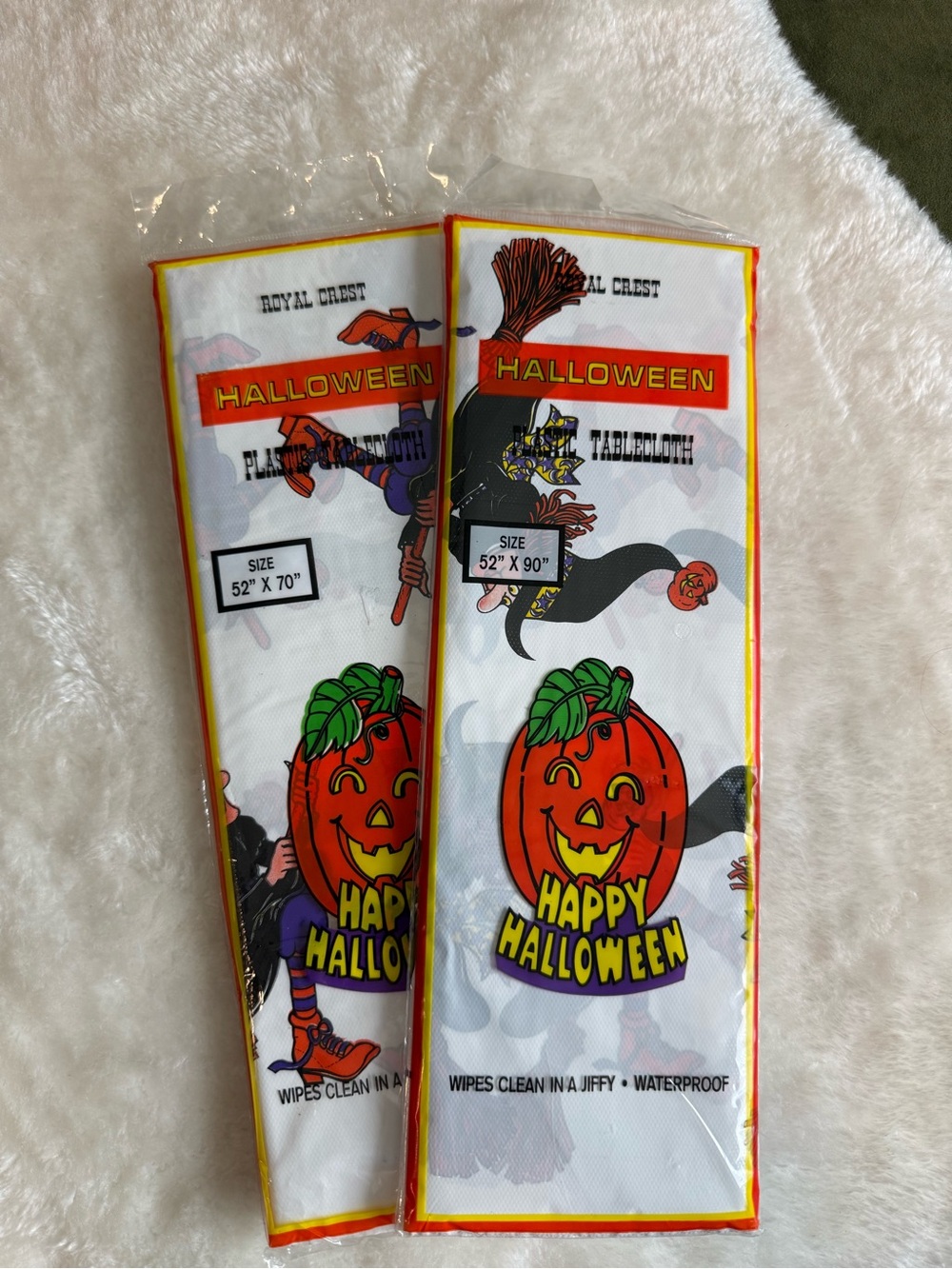 Vintage Halloween Pumpkin Tablecloth (set of 2)